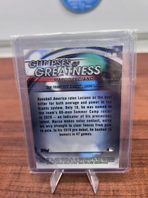 Cheap Sneaks Footwear/Sports Cards Baseball Card Marco Luciano 2020 Bowman Draft Glimpses of Greatness #GOG-ML Giants