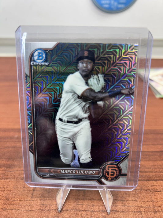 Cheap Sneaks Footwear/Sports Cards Baseball Card Marco Luciano 2022 Bowman Chrome Prospects Mojo Refractor #BCP-24 Gian