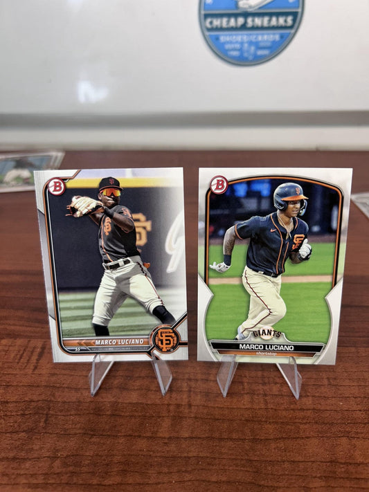 Cheap Sneaks Footwear/Sports Cards Baseball Card Marco Luciano 2022 bowman Prospects #BP-7 + Bonus Card