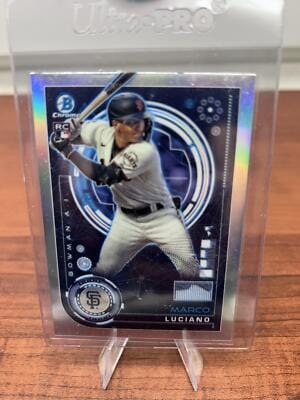 Cheap Sneaks Footwear/Sports Cards Baseball Card Marco Luciano 2024 Bowman Chrome Bowman AI Refractor #BAI-3  SF Giants
