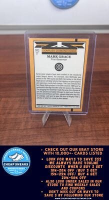 Cheap Sneaks Footwear/Sports Cards Baseball Card Mark Grace 1989 Donruss #17 Chicago Cubs