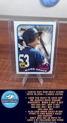 Cheap Sneaks Footwear/Sports Cards Baseball Card Mark Grace 1989 Topps #465 Chicago Cubs