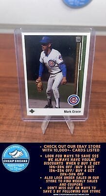 Cheap Sneaks Footwear/Sports Cards Baseball Card Mark Grace 1989 Upper Deck #140 Chicago Cubs