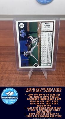 Cheap Sneaks Footwear/Sports Cards Baseball Card Mark Grace 1989 Upper Deck #140 Chicago Cubs