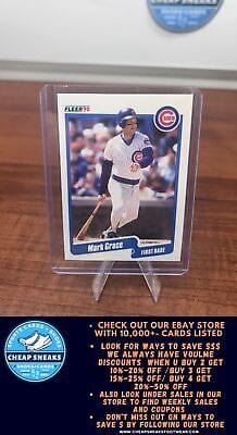 Cheap Sneaks Footwear/Sports Cards Baseball Card Mark Grace 1990 Fleer #32 Chicago Cubs