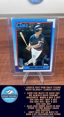 Cheap Sneaks Footwear/Sports Cards Baseball Card Mark Grace 1990 Topps DoubleHeaders #NNO Chicago Cubs