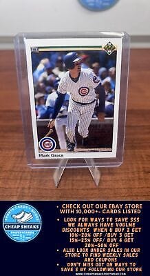 Cheap Sneaks Footwear/Sports Cards Baseball Card Mark Grace 1990 Upper Deck #128a Chicago Cubs