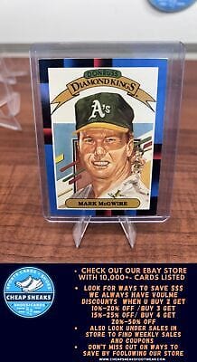 Cheap Sneaks Footwear/Sports Cards Baseball Card Mark McGwire 1987-1988 Leaf/Donruss  #1 Oakland Athletics