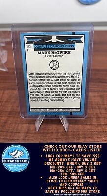 Cheap Sneaks Footwear/Sports Cards Baseball Card Mark McGwire 1987-1988 Leaf/Donruss  #1 Oakland Athletics