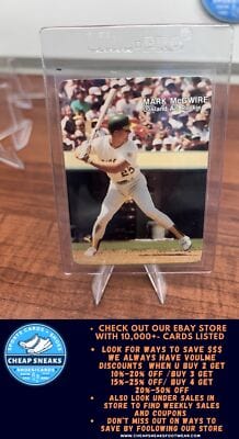 Cheap Sneaks Footwear/Sports Cards Baseball Card Mark McGwire 1987 Mother's Cookies Mark McGwire #3 Oakland Athletics