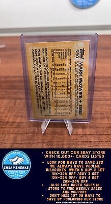 Cheap Sneaks Footwear/Sports Cards Baseball Card Mark McGwire 1988 Topps #580 Oakland Athletics
