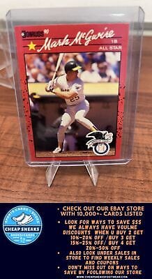 Cheap Sneaks Footwear/Sports Cards Baseball Card Mark McGwire 1990 Donruss #697 Oakland Athletics