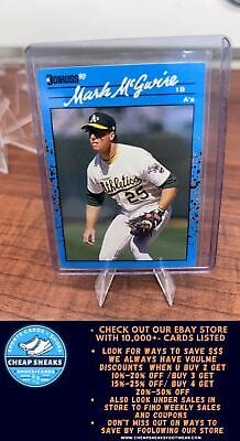 Cheap Sneaks Footwear/Sports Cards Baseball Card Mark McGwire 1990 Donruss Best of the AL #54 Oakland Athletics