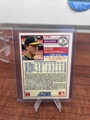 Cheap Sneaks Footwear/Sports Cards Baseball Card Mark McGwire 1990 Score #385 Oakland Athletics