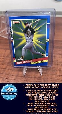 Cheap Sneaks Footwear/Sports Cards Baseball Card Mark McGwire 1991 Donruss Grand Slammers #11d Oakland Athletics