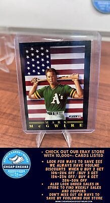 Cheap Sneaks Footwear/Sports Cards Baseball Card Mark McGwire 1991 Fleer Pro-Visions #4 Oakland Athletics