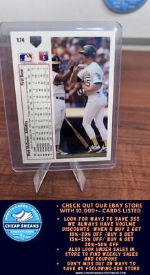 Cheap Sneaks Footwear/Sports Cards Baseball Card Mark McGwire 1991 Upper Deck #174 Oakland Athletics