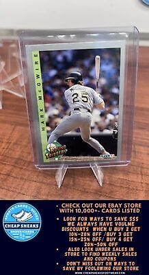 Cheap Sneaks Footwear/Sports Cards Baseball Card Mark McGwire 1993 Fleer Round Trippers #710 Oakland Athletics