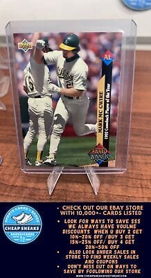 Cheap Sneaks Footwear/Sports Cards Baseball Card Mark McGwire 1993 Upper Deck #493 Oakland Athletics
