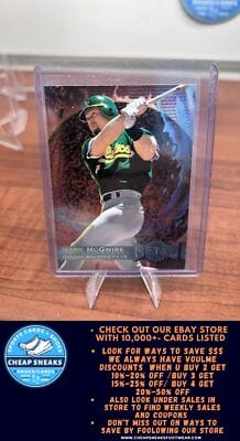 Cheap Sneaks Footwear/Sports Cards Baseball Card Mark McGwire 1996 Metal Universe Platinum #101 Oakland Athletics