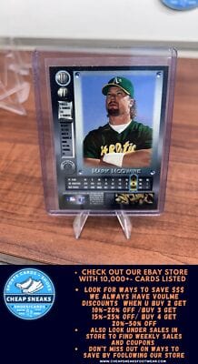 Cheap Sneaks Footwear/Sports Cards Baseball Card Mark McGwire 1996 Metal Universe Platinum #101 Oakland Athletics