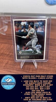 Cheap Sneaks Footwear/Sports Cards Baseball Card Mark McGwire 1996 Topps Baseball Card #62 Oakland Athletics