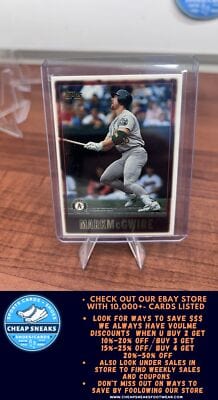 Cheap Sneaks Footwear/Sports Cards Baseball Card Mark McGwire 1997 Topps  #21 Oakland Athletics