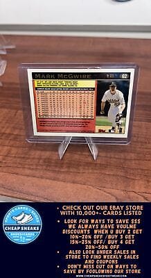 Cheap Sneaks Footwear/Sports Cards Baseball Card Mark McGwire 1997 Topps  #21 Oakland Athletics