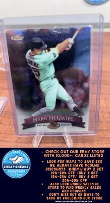 Cheap Sneaks Footwear/Sports Cards Baseball Card Mark McGwire 1998 Finest No-Protectors #145 St. Louis Cardinals
