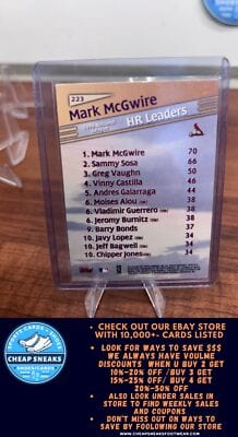 Cheap Sneaks Footwear/Sports Cards Baseball Card Mark McGwire 1999 Topps #223 St. Louis Cardinals