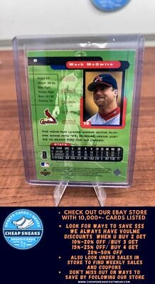 Cheap Sneaks Footwear/Sports Cards Baseball Card Mark McGwire 1999 UD Ionix Nitro #N9 St. Louis Cardinals