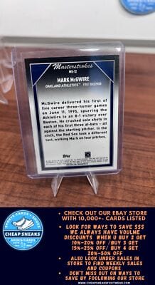 Cheap Sneaks Footwear/Sports Cards Baseball Card Mark McGwire 2022 Topps Gallery Masterstrokes #MS-12 Oakland Athletics