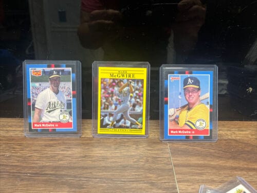 Cheap Sneaks Footwear/Sports Cards Baseball Card Mark McGwire 3 Card Lot Oakland Athletics Baseball