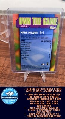 Cheap Sneaks Footwear/Sports Cards Baseball Card Mark Mulder 2002 Topps Own the Game #OG24 Oakland Athletics