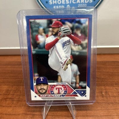 Cheap Sneaks Footwear/Sports Cards Baseball Card Martin Perez 2023 Topps Series 1 Blue Parallel #261  Texas Rangers