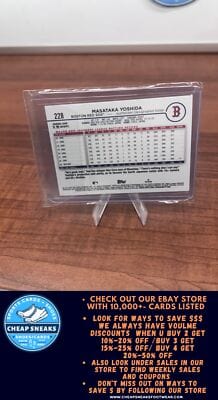 Cheap Sneaks Footwear/Sports Cards Baseball Card Masataka Yoshida 2024 Topps #228 Boston Red Sox