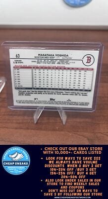 Cheap Sneaks Footwear/Sports Cards Baseball Card Masataka Yoshida 2024 Topps Chrome Logofractor Edition #63 Boston Red