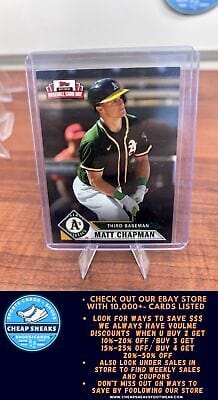 Cheap Sneaks Footwear/Sports Cards Baseball Card Matt Chapman 2021 Topps National Baseball Card Day #20 Oakland Athleti