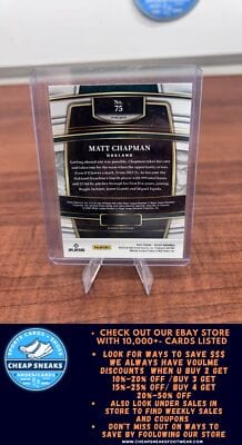 Cheap Sneaks Footwear/Sports Cards Baseball Card Matt Chapman 2022 Panini Select Cosmic #75 Oakland Athletics