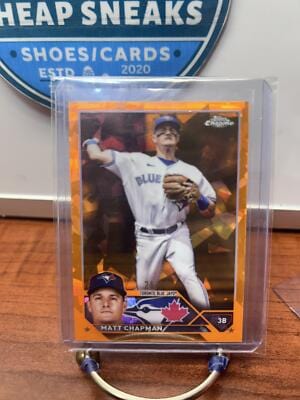 Cheap Sneaks Footwear/Sports Cards Baseball Card Matt Chapman SN 2023 Topps Chrome Sapphire Edition Orange #260 Toronto