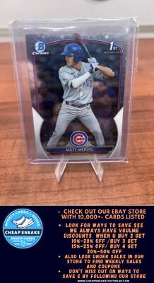 Cheap Sneaks Footwear/Sports Cards Baseball Card Matt Mervis 2023 Bowman Chrome Prospects #BCP-74 Chicago Cubs