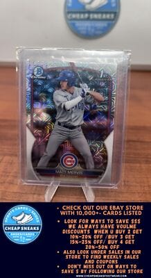 Cheap Sneaks Footwear/Sports Cards Baseball Card Matt Mervis 2023 Bowman Chrome Prospects Mojo Refractors #BCP-74 Cubs