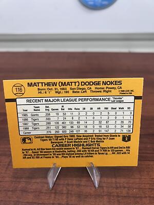 Cheap Sneaks Footwear/Sports Cards Baseball Card Matt Nokes 1989 Donruss #116a Detroit Tigers