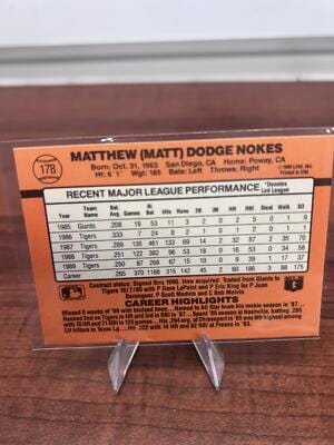 Cheap Sneaks Footwear/Sports Cards Baseball Card Matt Nokes 1990 Donruss #178 Detroit Tigers