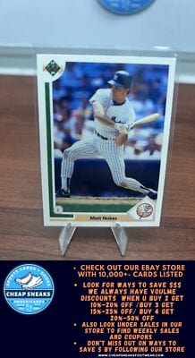 Cheap Sneaks Footwear/Sports Cards Baseball Card Matt Nokes 1991 Upper Deck #673 New York Yankees