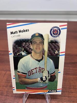 Cheap Sneaks Footwear/Sports Cards Baseball Card Matt Nokes RC 1988 Fleer #66 Detroit Tigers