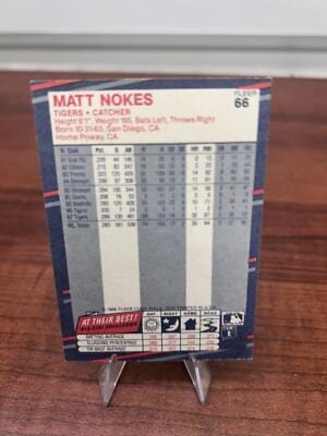 Cheap Sneaks Footwear/Sports Cards Baseball Card Matt Nokes RC 1988 Fleer #66 Detroit Tigers