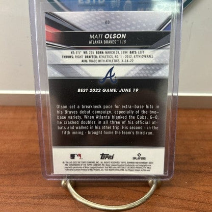 Cheap Sneaks Footwear/Sports Cards Baseball Card Matt Olson - 2022 Bowman's Best Refractor #63 Atlanta Braves