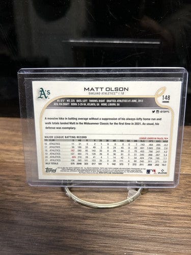 Cheap Sneaks Footwear/Sports Cards Baseball Card Matt Olson 2022 Topps Chrome #148 Refractor Parallel Oakland Athletics