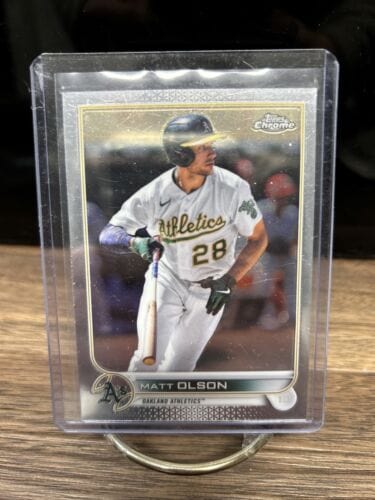 Cheap Sneaks Footwear/Sports Cards Baseball Card Matt Olson 2022 Topps Chrome #148 Refractor Parallel Oakland Athletics
